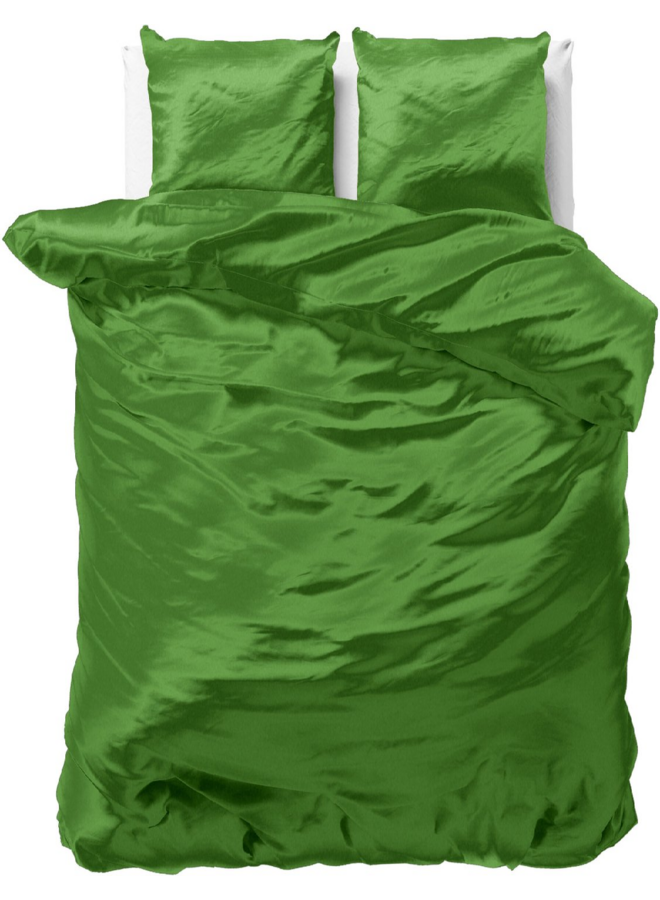 Sleeptime Dekbedovertrek Beauty Skin Care Uni Groen - Satijn