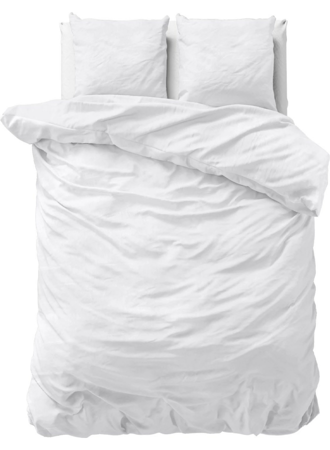 Dreamhouse Dekbedovertrek Stone Washed Uni Wit - Katoen