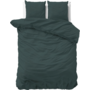 Dreamhouse Dekbedovertrek Stone Washed Uni Donker Groen - Katoen