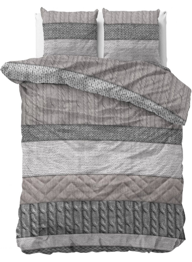 Dreamhouse Dekbedovertrek Elin Taupe - Flanel