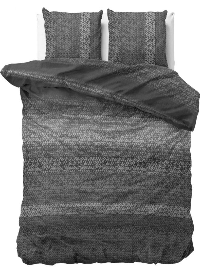Dreamhouse Dekbedovertrek Gradient Knits Antraciet - Flanel