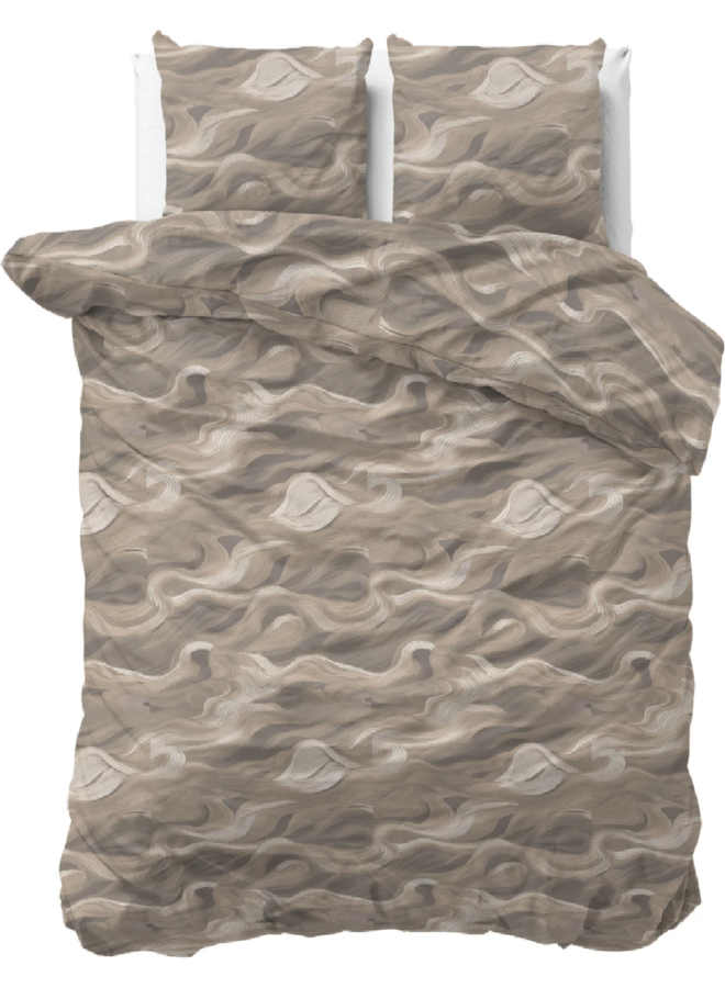 Dekbedovertrek Whirl Taupe - Katoen