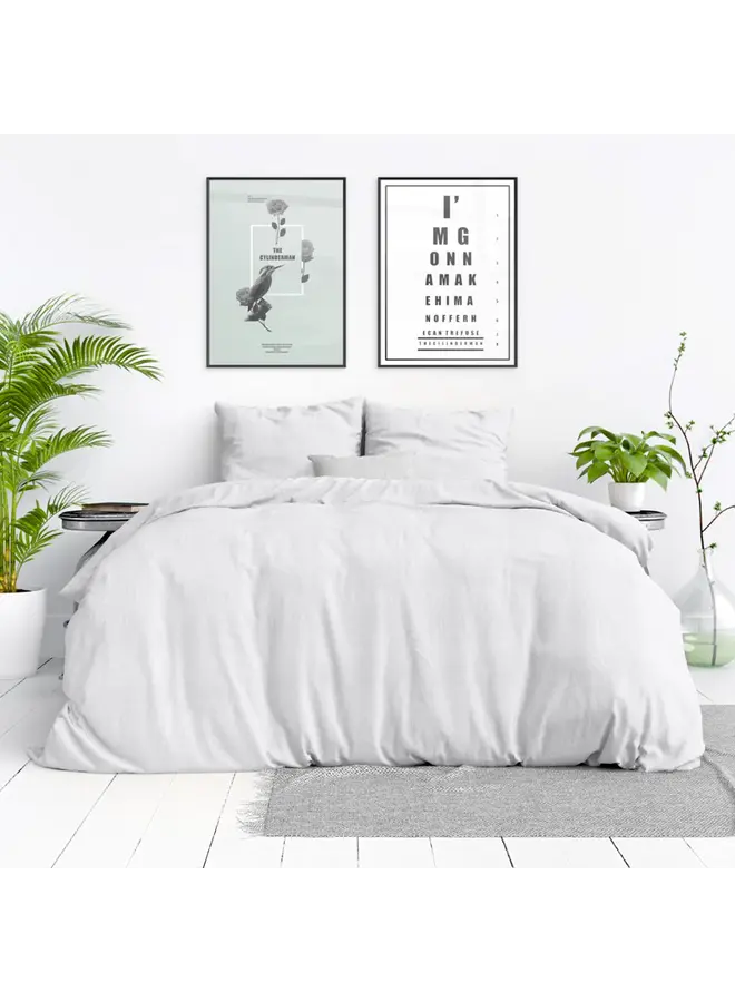 Dreamhouse Dekbedovertrek Stone Washed Uni Wit - Katoen