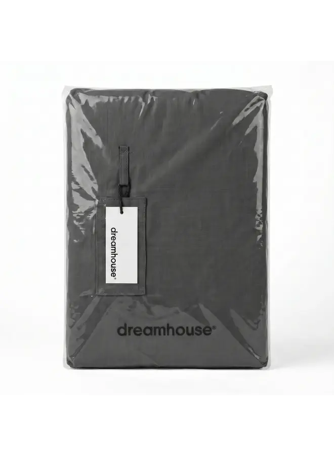 Dreamhouse Dekbedovertrek Stone Washed Uni Antraciet - Katoen