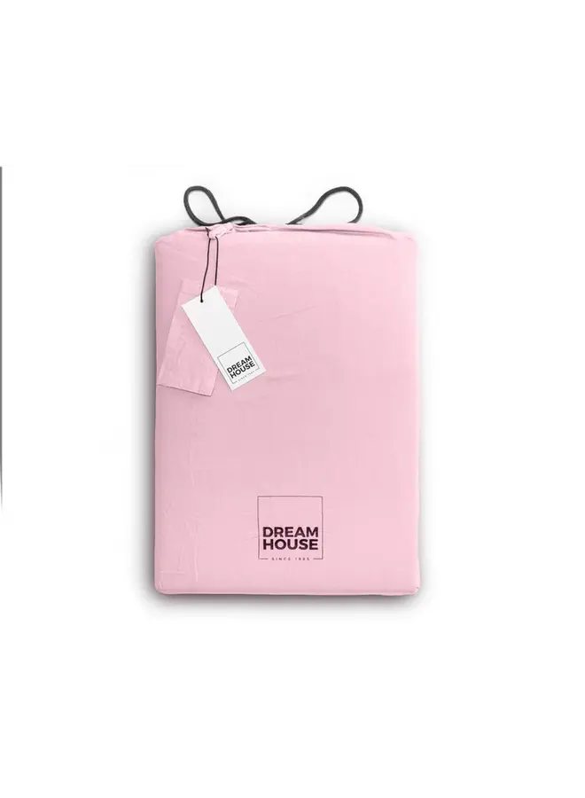 Dreamhouse Dekbedovertrek Stone Washed Uni Roze - Katoen