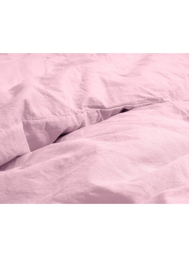 Dreamhouse Dekbedovertrek Stone Washed Uni Roze - Katoen
