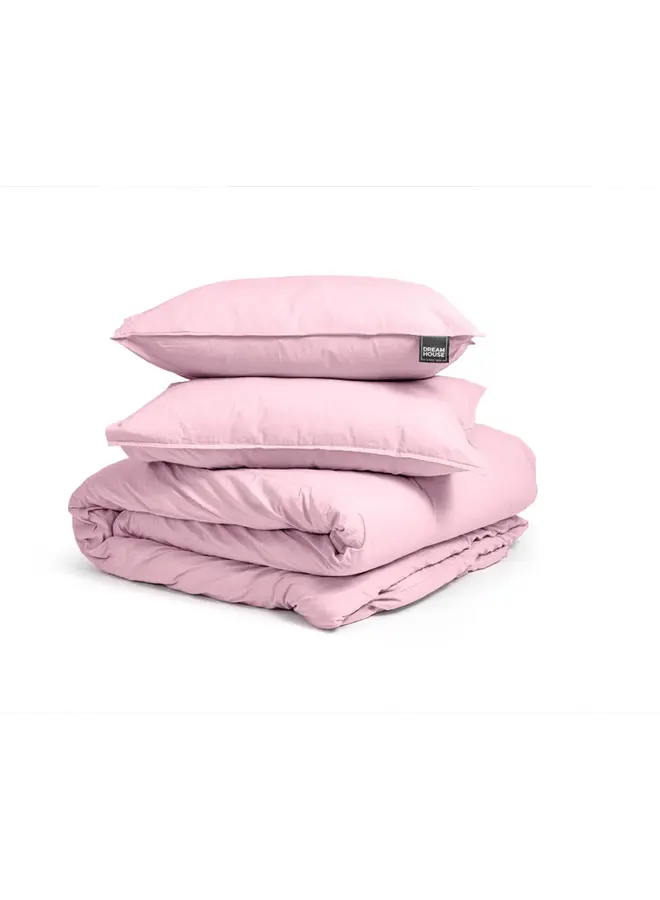 Dreamhouse Dekbedovertrek Stone Washed Uni Roze - Katoen