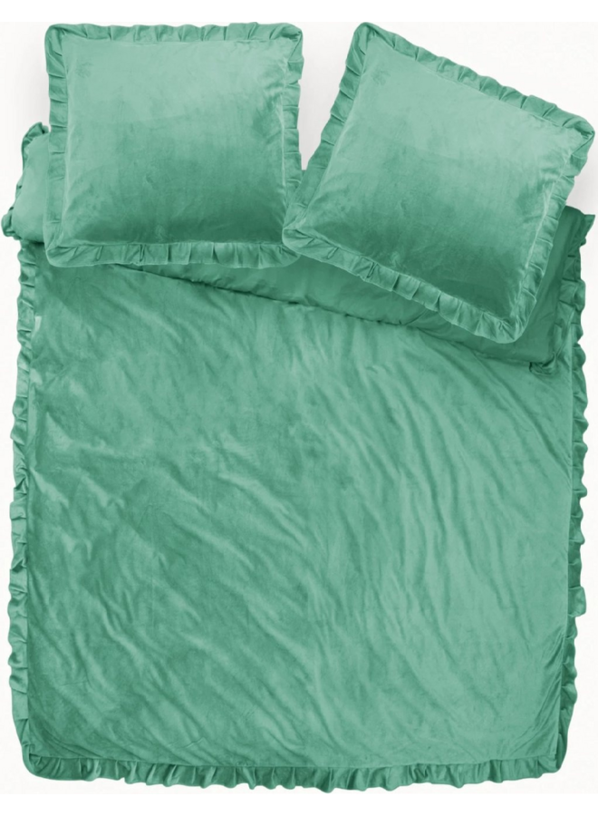 Dekbedovertrek Ruffles Groen - Velvet