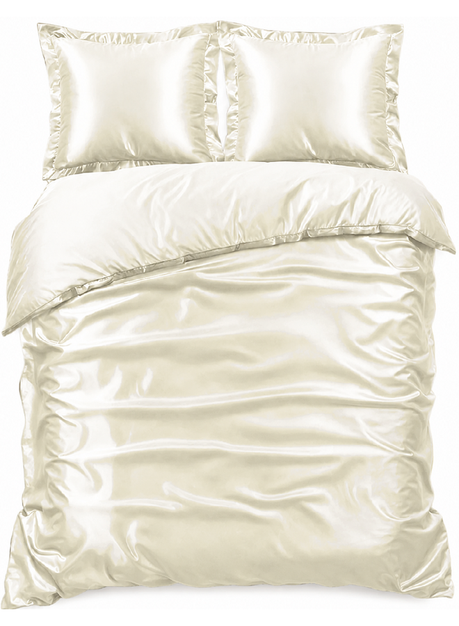 Dekbedovertrek Uni Glossy Creme - Satijn
