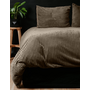 Sleeptime Dekbedovertrek Rib Taupe - Teddystof