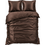 Sleeptime Dekbedovertrek Uni Glossy Bruin - Satijn