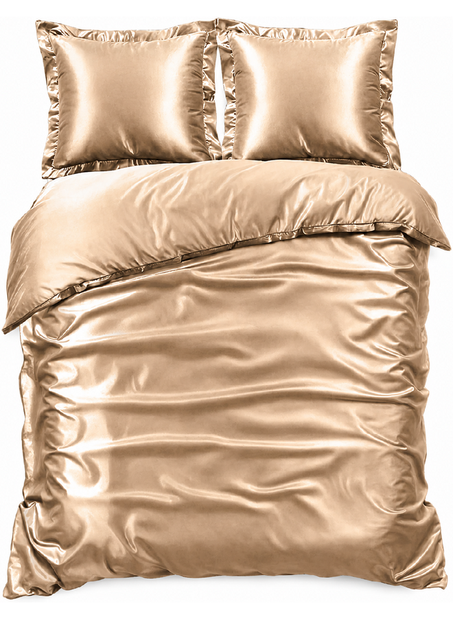 Sleeptime Dekbedovertrek Uni Glossy Taupe - Satijn
