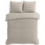 Sleeptime Dekbedovertrek Pompom Beige - Flanel Fleece