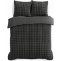 Sleeptime Dekbedovertrek Pompom Antraciet - Flanel Fleece