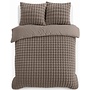 Sleeptime Dekbedovertrek Pompom Taupe - Flanel Fleece