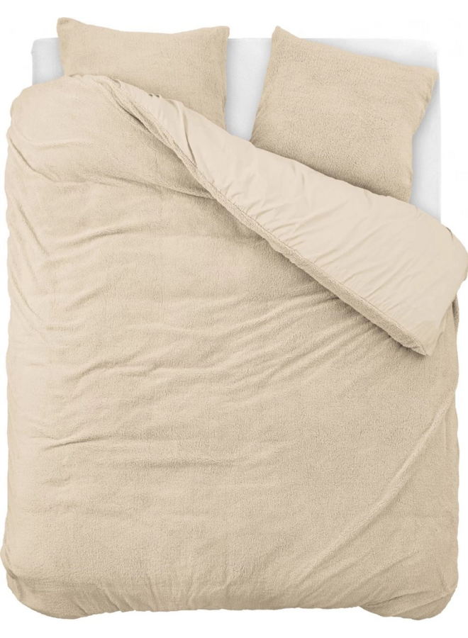 Dekbedovertrek Uni Taupe - Teddystof