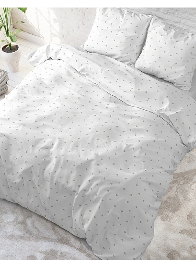 Sleeptime Dekbedovertrek Dots Wit - Blended Katoen