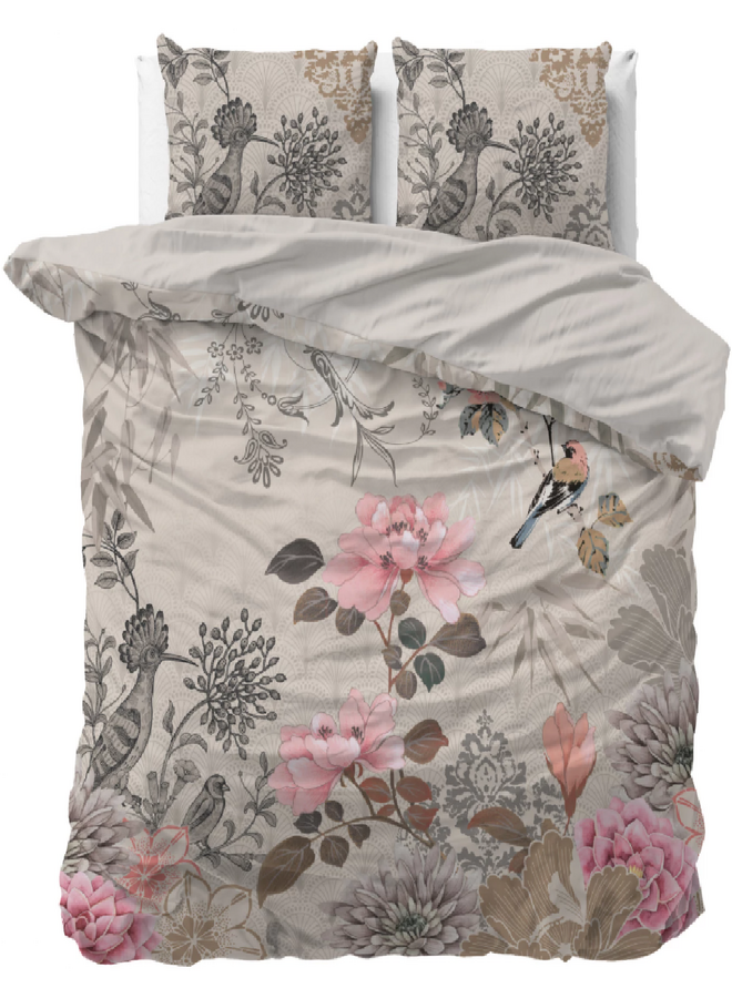 Dekbedovertrek Forest Flowers Creme - Microvezel