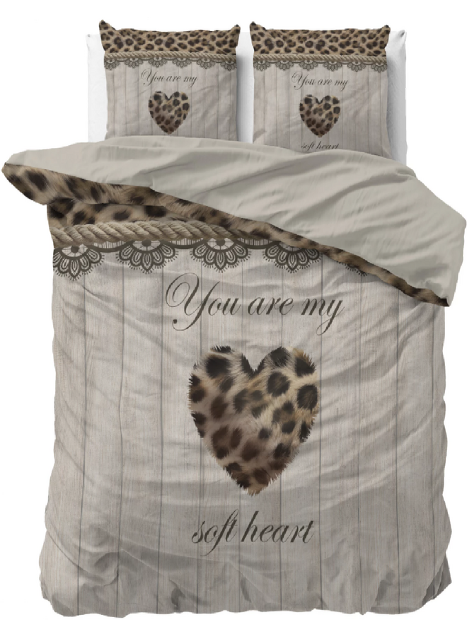Dekbedovertrek You Are My Heart Zand - Microvezel