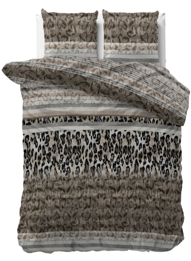 Sleeptime Dekbedovertrek Tiger Leopard Taupe - Microvezel