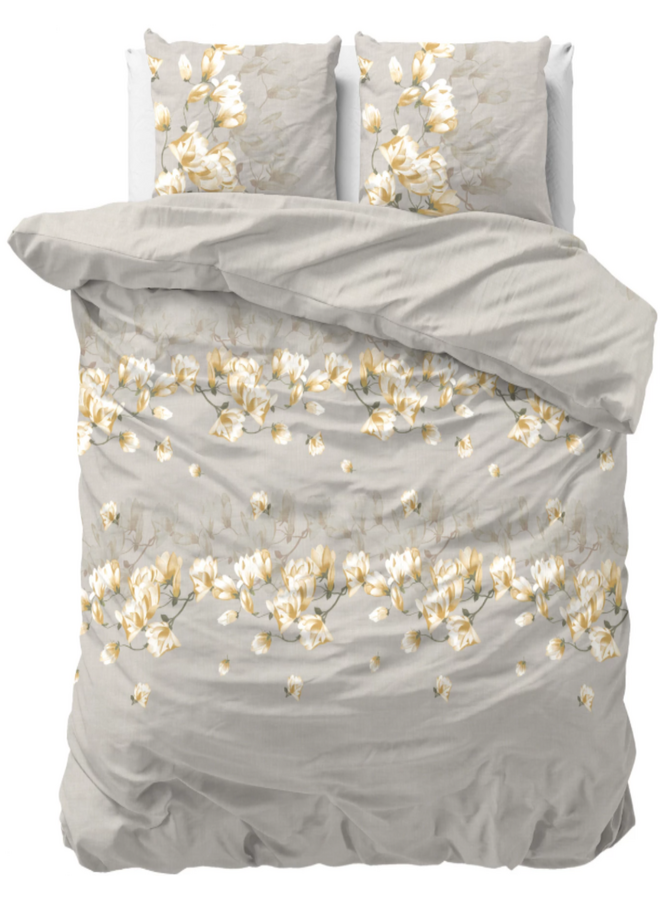 Sleeptime Dekbedovertrek Summer Flower Zand - Microvezel