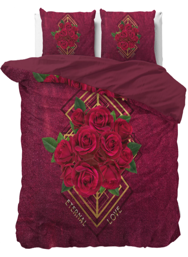 Dekbedovertrek Eternal love Rood - Microvezel