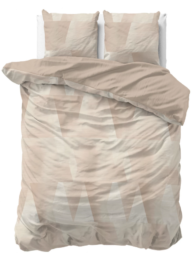 Sleeptime Dekbedovertrek Blush Angles Zand/Beige - Katoen