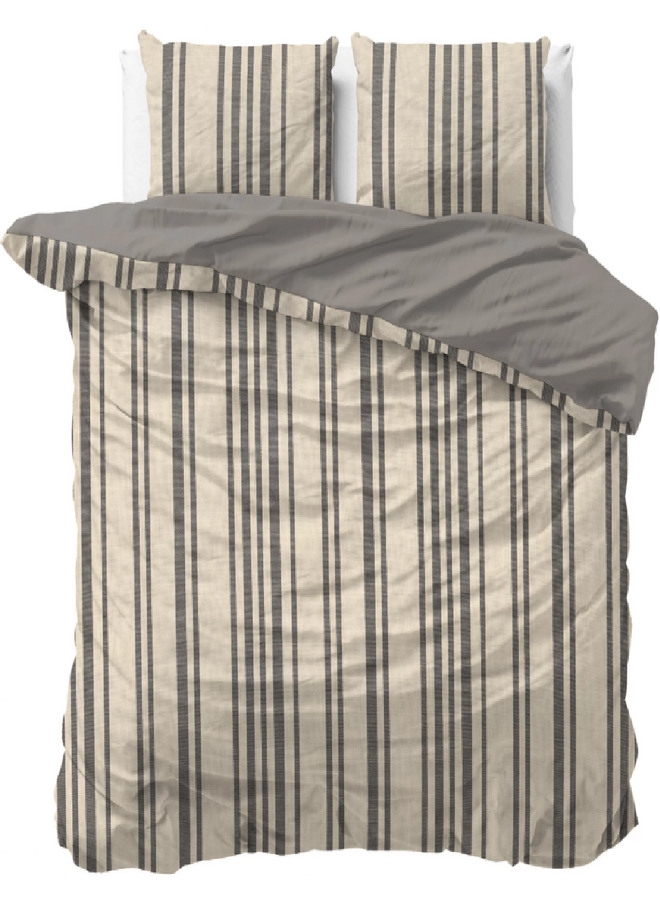 Dekbedovertrek Linear Linen Zand - Katoen
