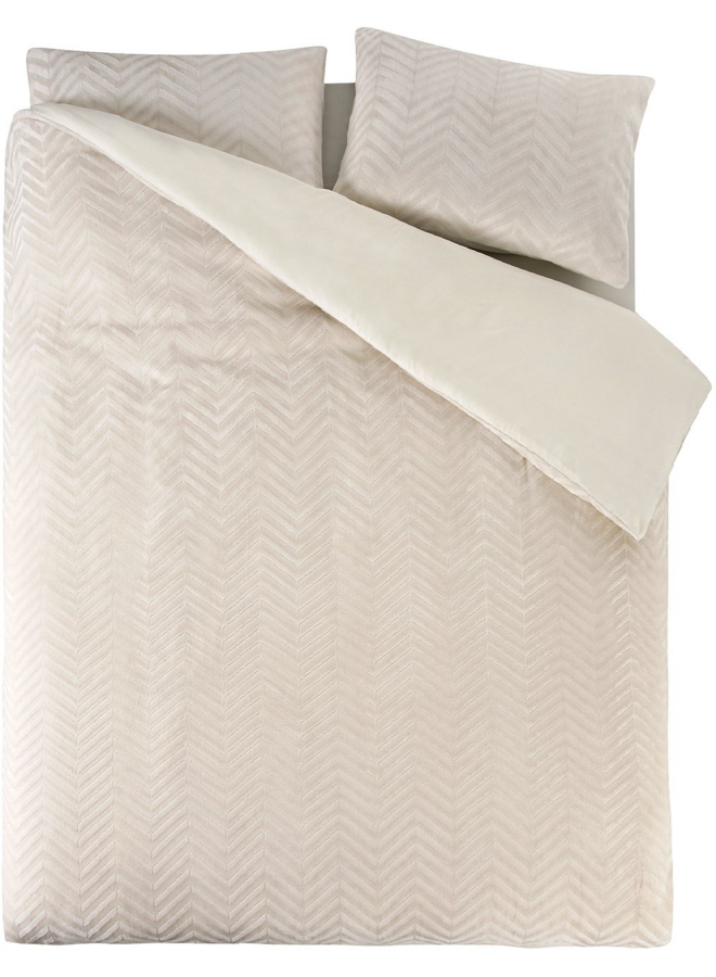 Dekbedovertrek Chevron Creme - Teddystof