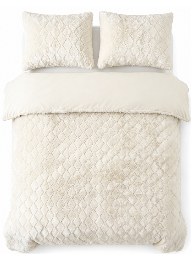 Dekbedovertrek Faux Fur Syon Creme - Polyester