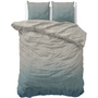 Sleeptime Dekbedovertrek Gradia Beige/Blauw - Flanel