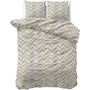 Sleeptime Dekbedovertrek Chevron Beige/Zand - Flanel
