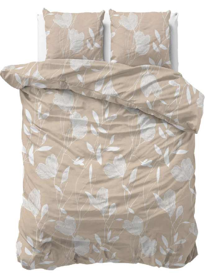 Sleeptime Dekbedovertrek Serenity Beige/Zand - Flanel