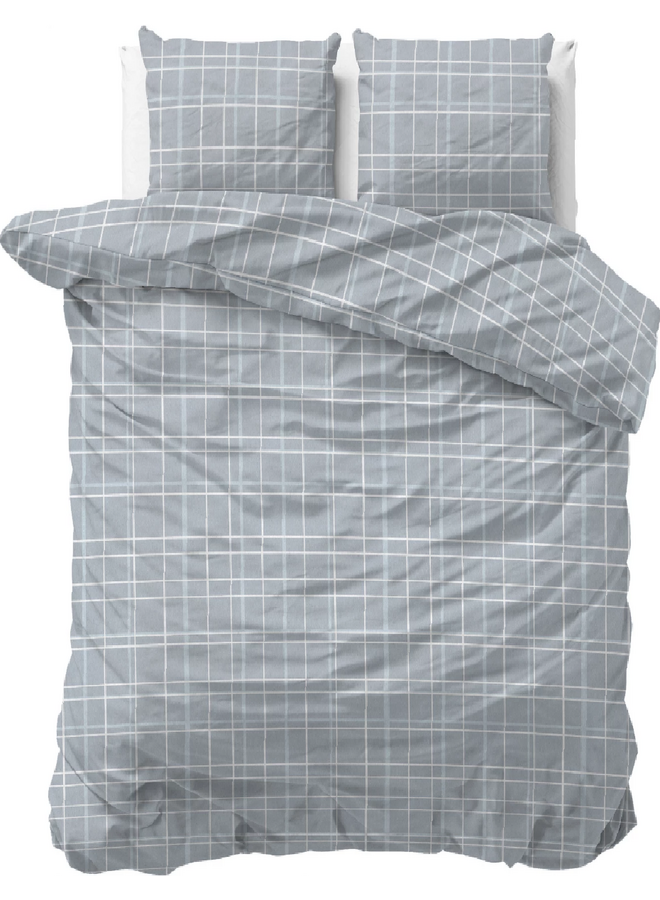 Sleeptime Dekbedovertrek Seva Blauw - Flanel