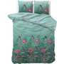 Sleeptime Dekbedovertrek Flower & Birds Turquoise - Microvezel