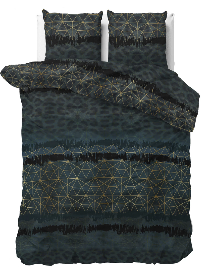 Dekbedovertrek Leopard Deco Donker Groen - Microvezel