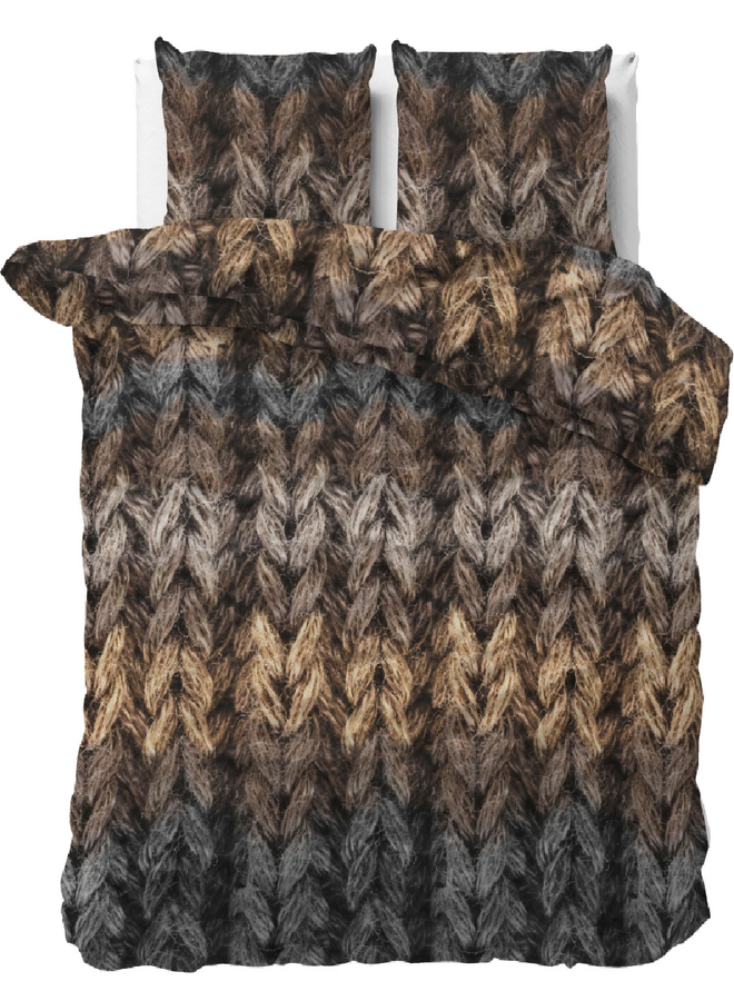Dekbedovertrek Trendy Knits Bruin - Microvezel