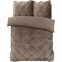 Sleeptime Dekbedovertrek Pintuck Taupe - Velvet