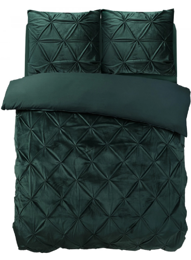 Dekbedovertrek Pintuck Groen - Velvet