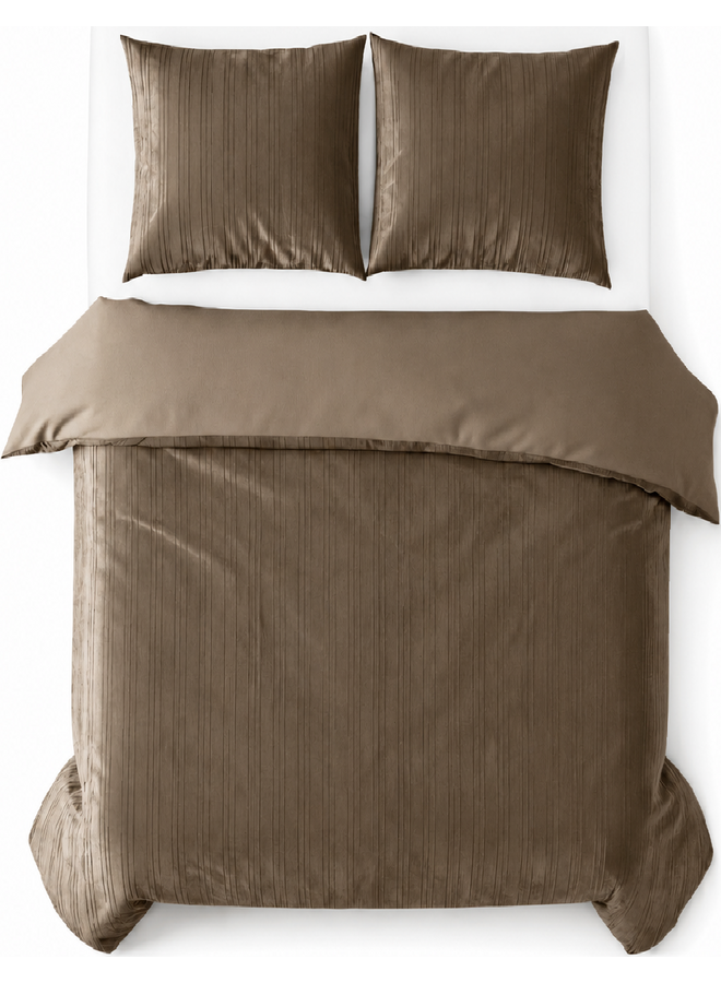 Sleeptime Dekbedovertrek Velvet Lining Taupe - Velvet
