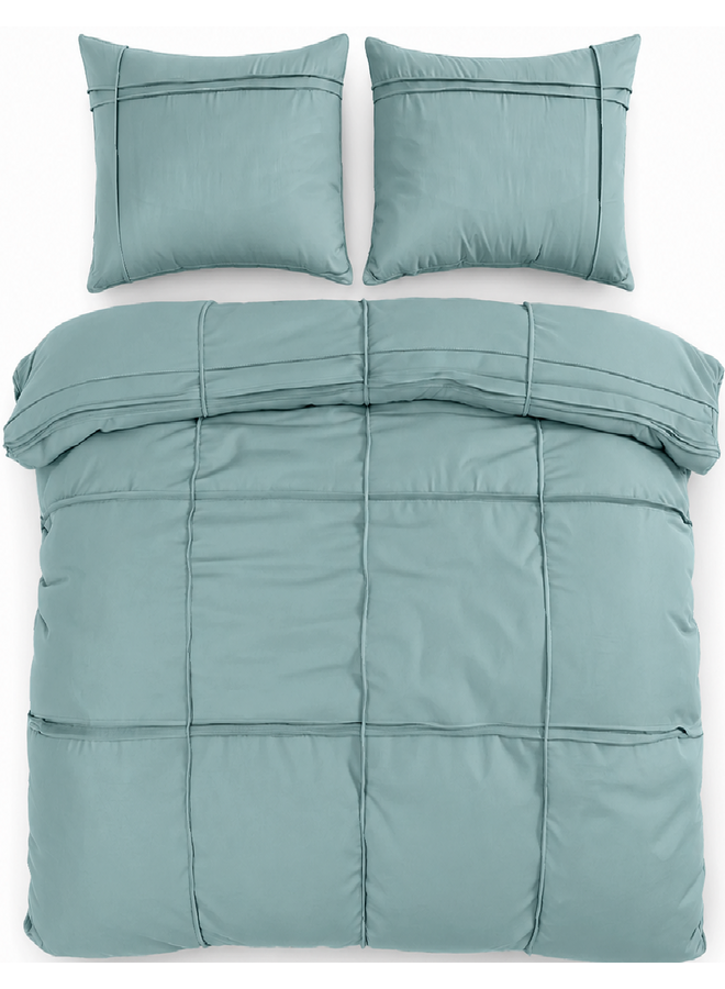 Dekbedovertrek Washed Tufted Groen - Microvezel