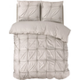 Sleeptime Dekbedovertrek Punch Pintuck Taupe - Microvezel