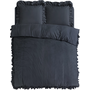 Sleeptime Dekbedovertrek Ruffles Antraciet - Microvezel