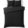 Sleeptime Dekbedovertrek Faux Fur Check Zwart - Polyester