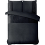 Sleeptime Dekbedovertrek Velvet Crossline Zwart - Microvezel