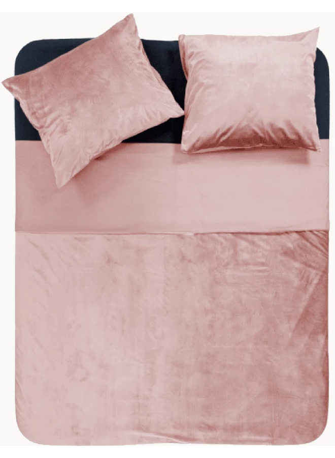 Dekbedovertrek Uni Piping Roze - Velvet