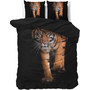 Sleeptime Dekbedovertrek Tiger Icon Zwart - Microvezel