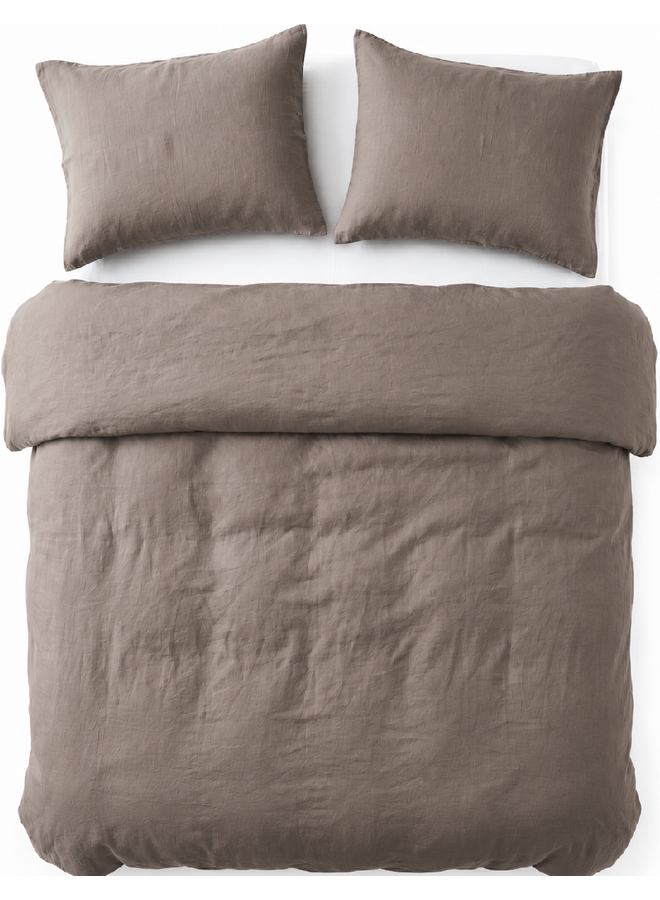 Dekbedovertrek Stone Washed Taupe - Katoen