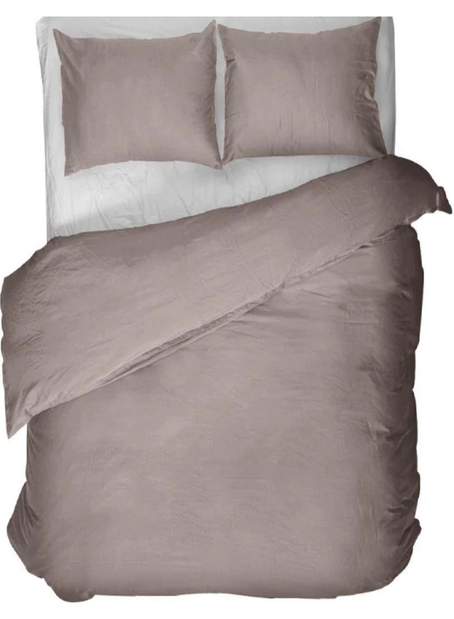 Primaviera Deluxe Dekbedovertrek Uni Taupe - Egyptisch Katoen