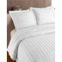 Primaviera Deluxe Dekbedovertrek Hotel Stripe Wit - Katoensatijn